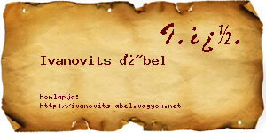 Ivanovits Ábel névjegykártya